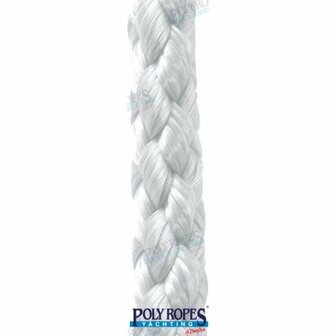 POL2209043340 - GEVLOCHTEN POLYESTER. SILKELINA WIT 4MM. 1