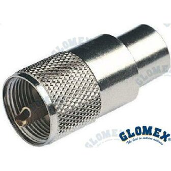 GLORA131 - CHROOM MANNELIJKE PL259 CONNECTOR VOOR RG213 1