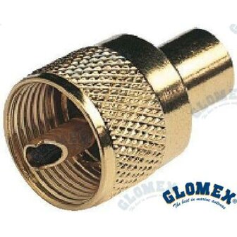 GLORA132GOLD - PL259 MANNELIJKE GOUDEN CONNECTOR VOOR RG58 1