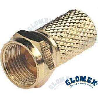GLOV9144 - GOUDEN F MANNELIJKE CONNECTOR VOOR RG6 EN RG59 1