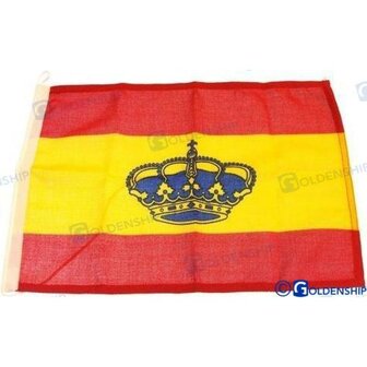 GS73326 - SPAANSE VLAG 20X30 MET KROON 1