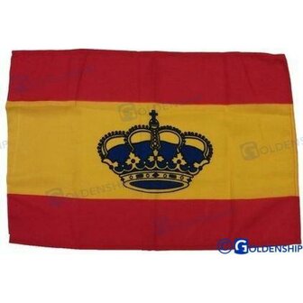 GS73327 - SPAANSE VLAG 30X45 MET KROON 1