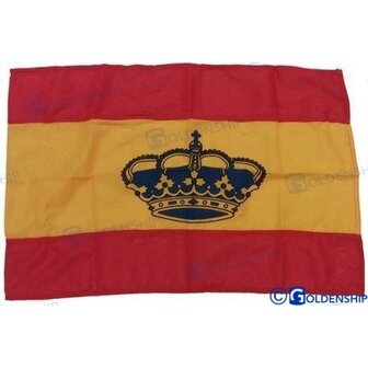 GS73328 - SPAANSE VLAG 40X60 MET KROON 1