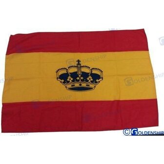 GS73329 - SPAANSE VLAG 70X100 MET KROON 1