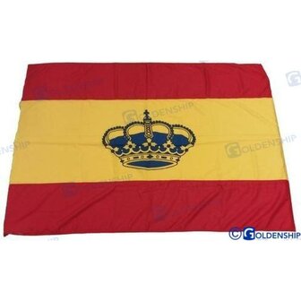 GS73330 - SPAANSE VLAG 100X150 MET KROON 1