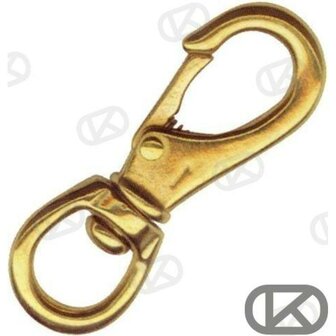 GS71301B - DRAAIBARE BRONZEN KARABIJNHAAK. 94MM (10 stuks) 1
