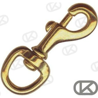 GS71305B - ℃℃℃℃DRAAIENDE BRONZEN KARABIJNHAAK. 80MM (10 stuks) 1