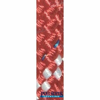 POL2229812114 - POLY-GEVLOCHTEN-32 KLEUR 14MM. ROOD (110 M 1