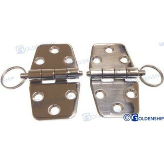 GS72185 - VERWIJDERBAAR ROESTVRIJSTALEN SCHARNIER 72X38,5 MM (2 1