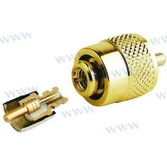 GLORA132SOLDEERLOOS - GOUDEN PL259 MANNELIJKE CONNECTOR VOOR RG58 1