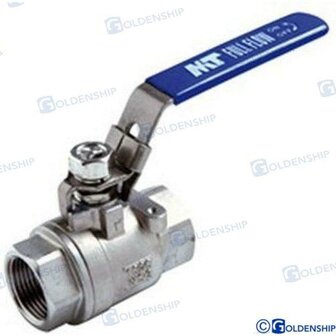 GS30005 - KOGELKRAAN 1-1/4&quot; ROESTVRIJ STAAL. 1
