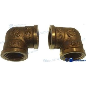 GS30160 - MESSING ELLEBOOG H/F 3/8&quot; (2 1