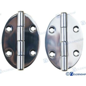 GS72192 - OVAAL ROESTVRIJSTALEN SCHARNIER 78X56 (PAK 2) 1