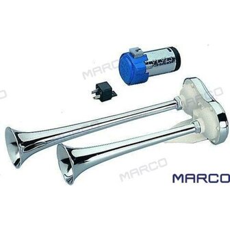 GS12040 - ABS DUBBELE CLAXON MET COMP. 12V. 1