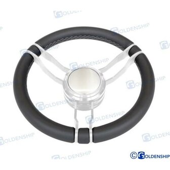 GS41285 - 350 mm zwart lederen stuurwiel 1