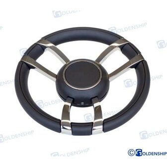 GS41286 - 350 mm zwart lederen stuurwiel 1