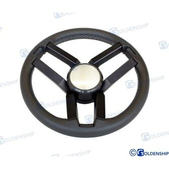 GS41287 - 350 mm zwart lederen stuurwiel 1