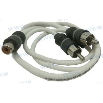 JLM-XMD-WHTAICY-1F2M - JLAUDIO KABEL &quot;en&quot; ADAPTER 1 VROUWELIJK NAAR 2 1