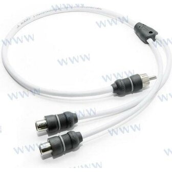 JLM-XMD-WHTAICY-1M2F - Y-kabeladapter 1 mannelijk naar 2 vrouwelijk 1