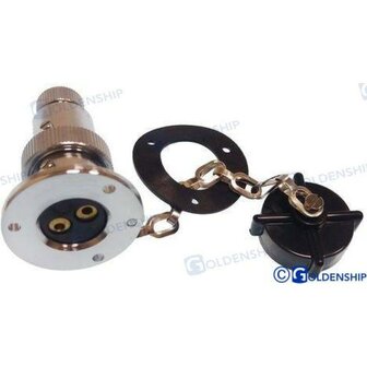 GS11020 - WATERDICHTE 3 AMP℃RE STEKKER. 2 POLEN 1