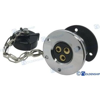 GS11021 - WATERDICHTE 3 AMP℃RE STEKKER. 3 POLEN 1