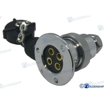 GS11025 - WATERDICHTE STEKKER 5 AMP. 4 POLEN 1