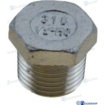 GS30581 - RVS MANNELIJKE PLUG 1/2 1