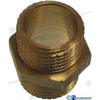 GS30150 - 3/8&quot; Messing draadfitting dubbel nippel 1