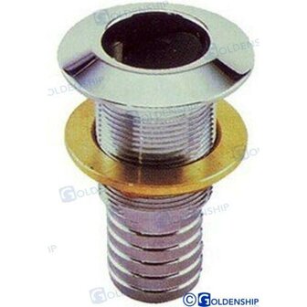 GS30074 - MESSING-CHROOM DOOR DE ROMP. 1 1/4&quot; 1