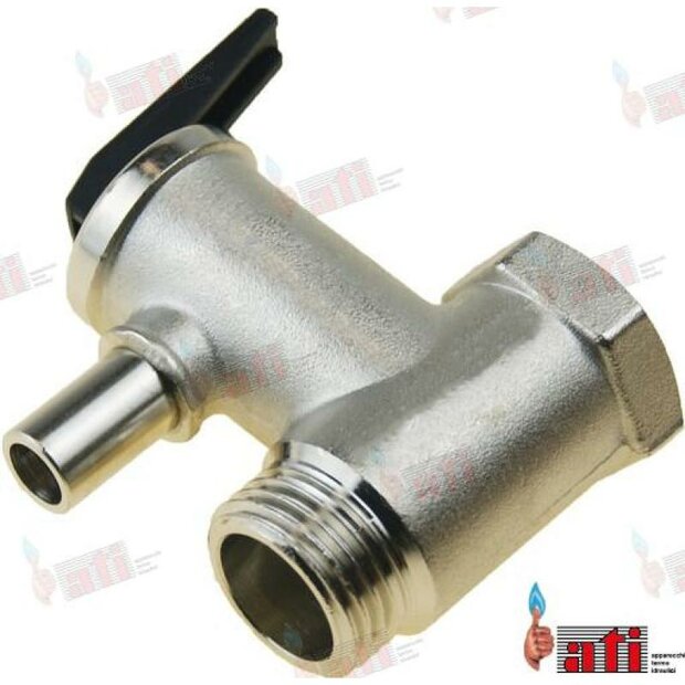 GS50416 - ZWART VEILIGHEIDSVENTIEL - 1/2&quot; - teer. 6 1