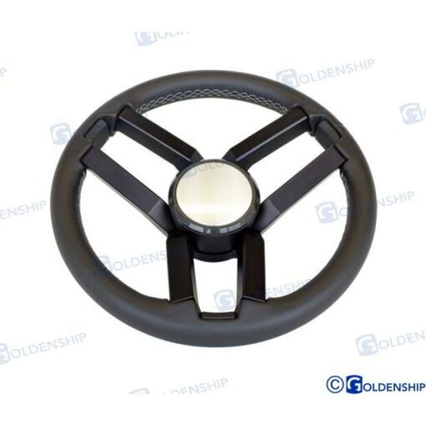 GS41287 - 350 mm zwart lederen stuurwiel 1