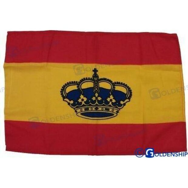 GS73327 - SPAANSE VLAG 30X45 MET KROON 1