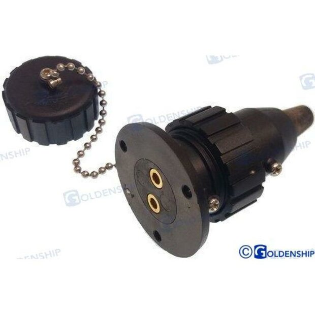 GS11030 - NYLON STEKKER 3 AMP. 2 POLEN 1