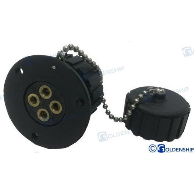 GS11032 - NYLON STEKKER 3 AMP. 4 POLEN 1