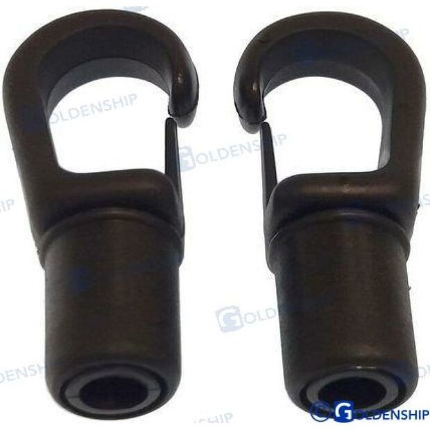 GS60118 - ZWARTE KARABIJNHAAK 5-6 MM (2 1