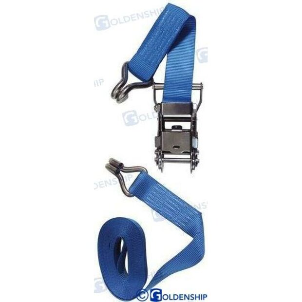 GS76124 - 1,5&quot; RVS spanband - BLAUW - 6 M 1