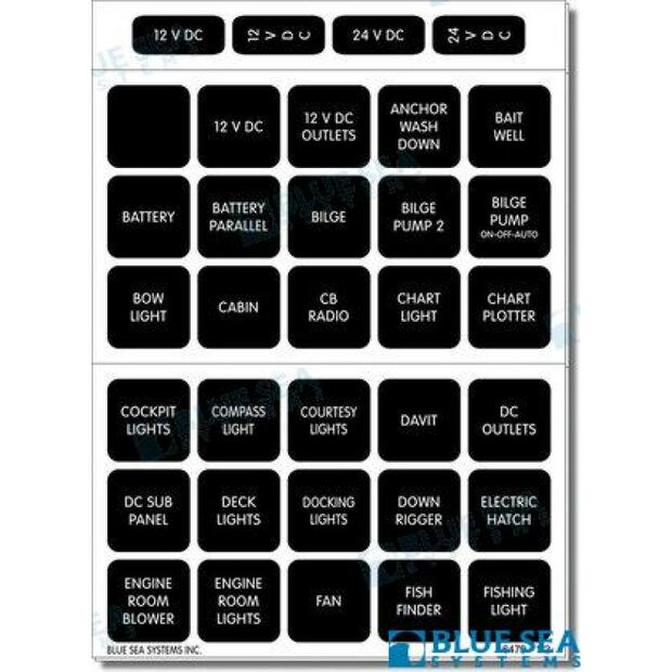 BS4216 - SET VAN 60 DC-ETIKETTEN. ZWART 1