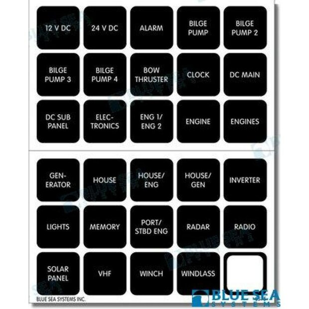 BS4218 - SET VAN 30 DC-ETIKETTEN. ZWART 1