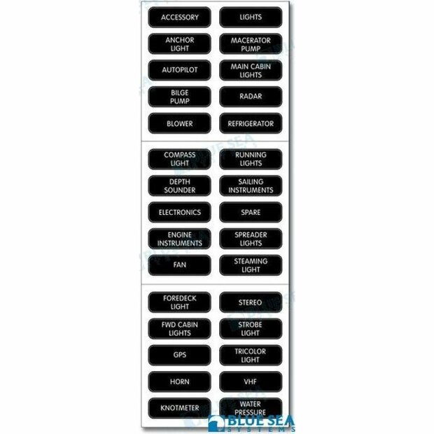 BS8030 - ZWARTE ACHTERGROND ETIKETTEN 36X11 MM. 1