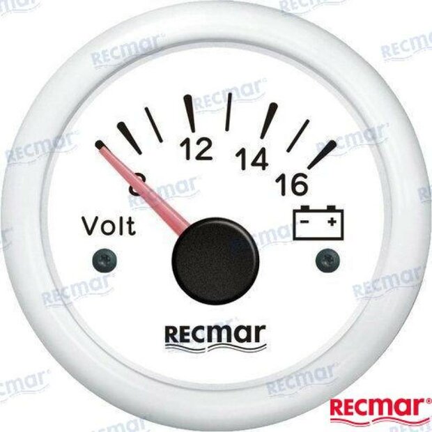RECKY13304 - 8-16V WITTE VOLTMETER 1