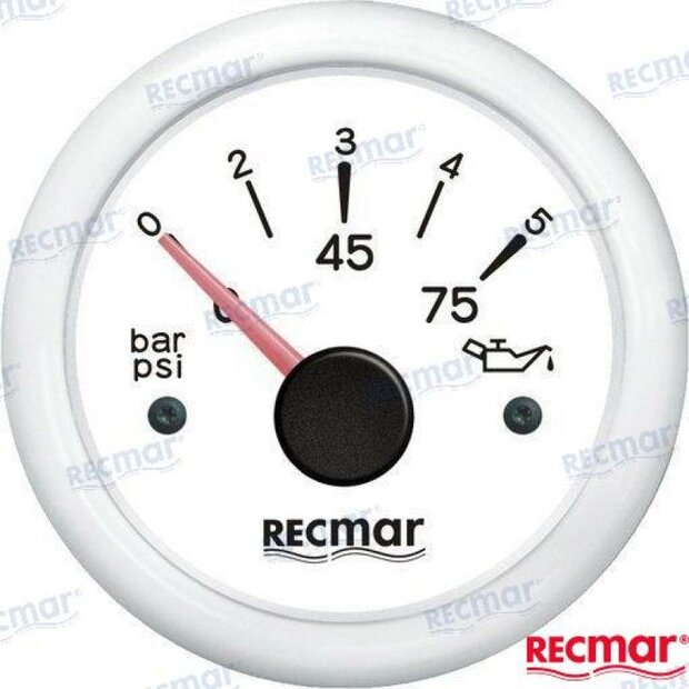 RECKY15300 - OLIEDRUKMETER 10-184 0/5 BAR 1
