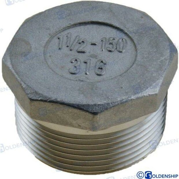 GS30585 - RVS MANNELIJKE PLUG 1-1/2 1