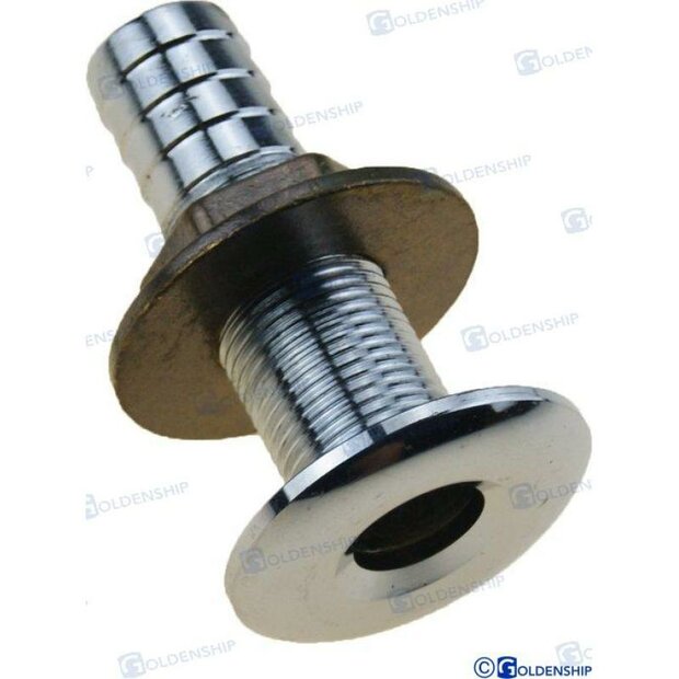 GS30070 - MESSING-CHROOM DOOR DE ROMP. 3/8&quot; 1