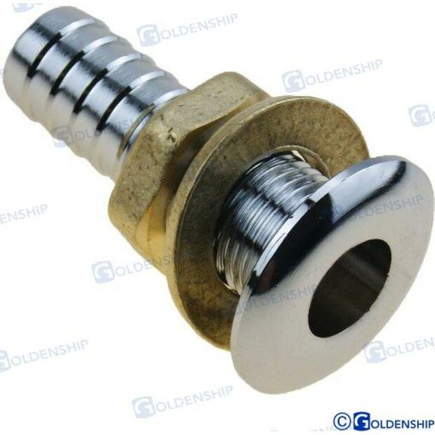 GS30071 - MESSING-CHROOM DOOR DE ROMP. 1/2&quot; 1