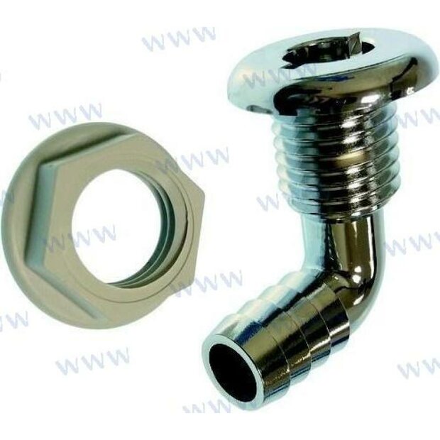 THTH-7590CP - 90 DOORVOER-HUIDSAANSLUITING VOOR 19 MM SLANGEN. 1