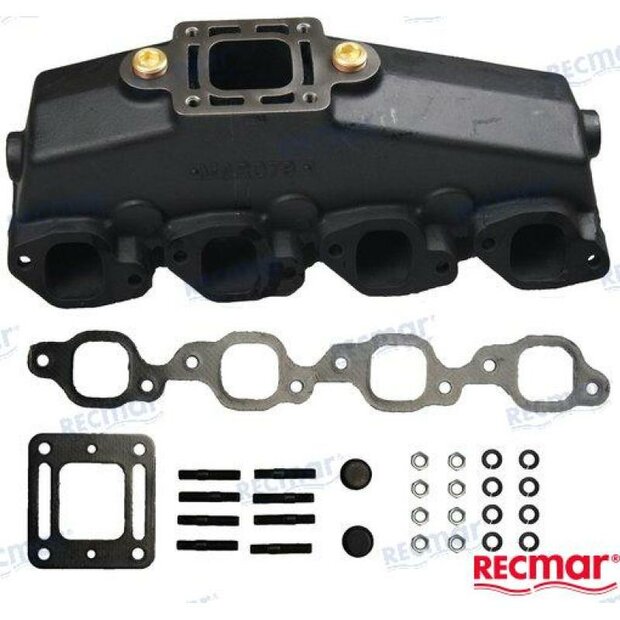 MAR078 - V8 UITLAATSPRUITSTUKBLOK GR. Mercruiser 1