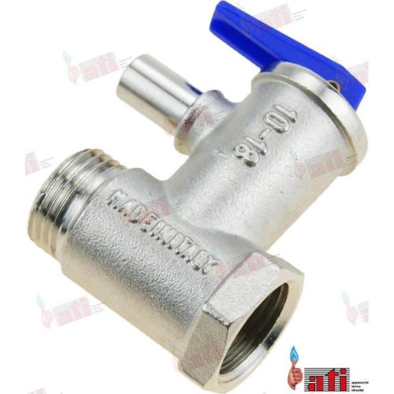 GS50415 - BLAUW VEILIGHEIDSVENTIEL - 1/2" - teer. 8
