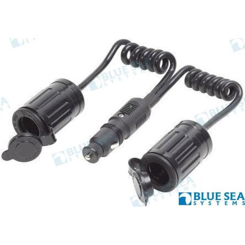 BS1013 - SINGLE 12V DC PLUG WITH DOUBLE EXTENSION
