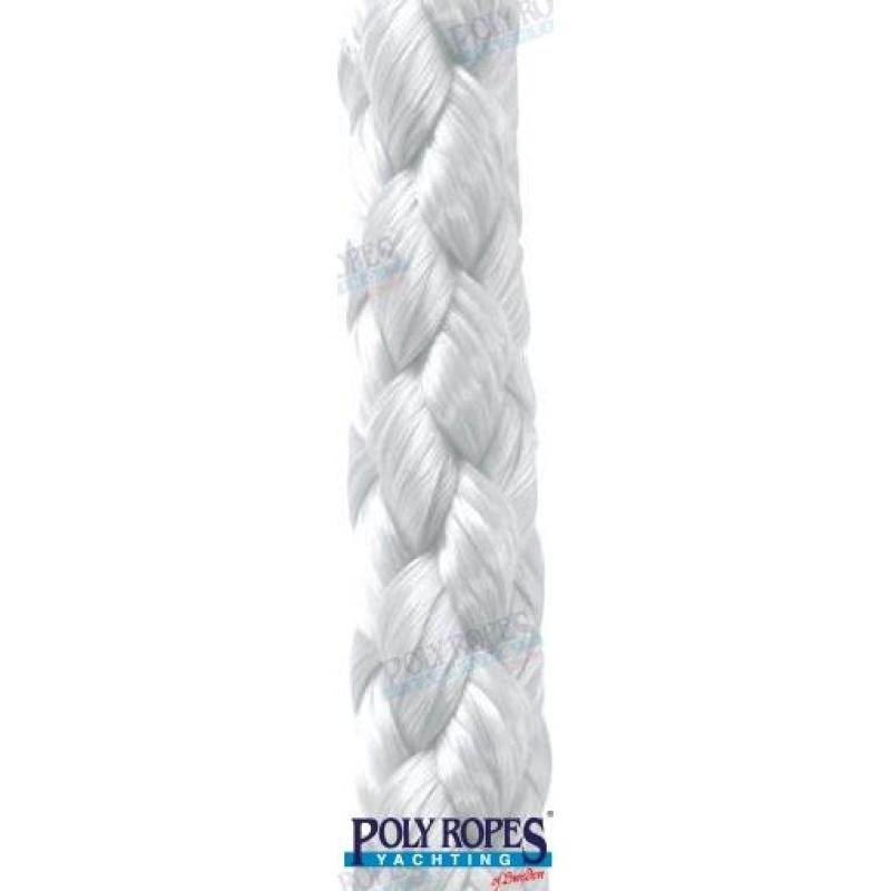POL2209043350 - GEVLOCHTEN POLYESTER. SILKELINA WIT 5MM.