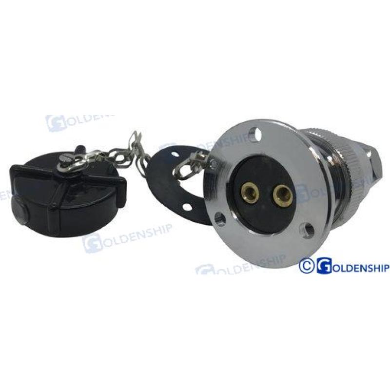GS11023 - WATERDICHTE STEKKER 5 AMP. 2 POLEN